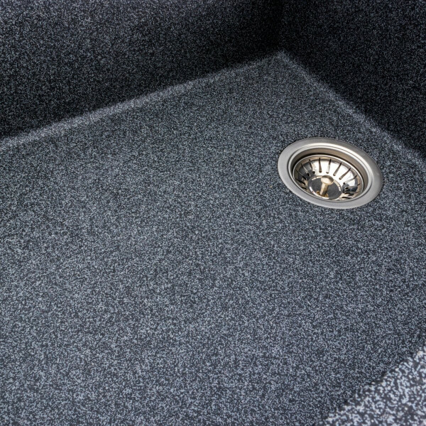 Гранітна мийка для кухні VALESO 8650 DIAMOND матова (графіт)