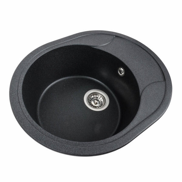 Гранітна мийка для кухні VALESO 5847 ONYX матовий Карбон, L