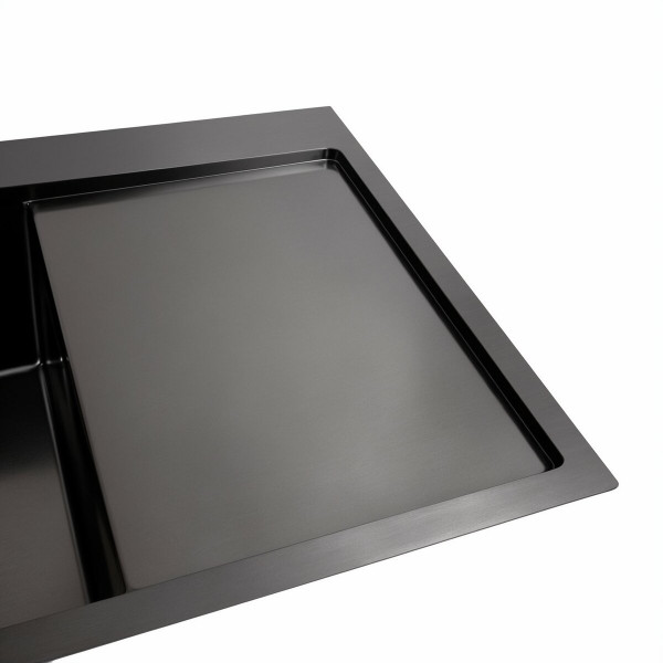 Кухонна мийка Platinum Handmade 78*50В L PVD чорна (товщина 3.0/1.0 мм)