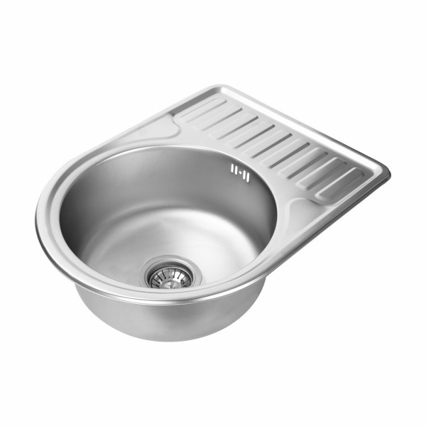 Кухонна мийка з нержавіючої сталі Platinum САТИН 5844 0,8/180 мм), R