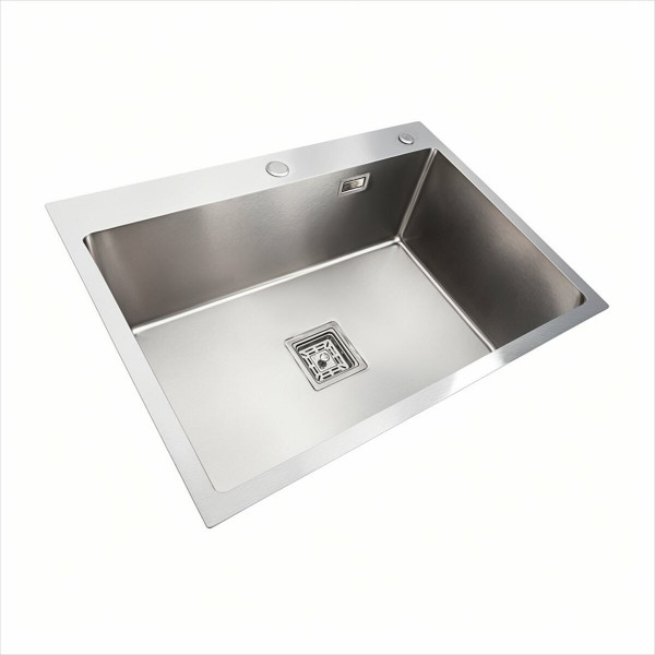 Кухонна мийка нержавійка Platinum Handmade 70*50 HSB (квадратний сифон 3,0/1,0)