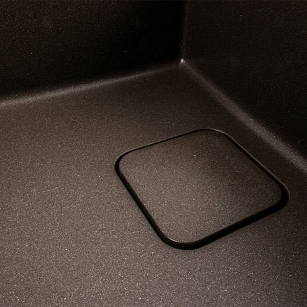Гранітна мийка для кухні Platinum 7850 CUBE матова Темна скеля, R