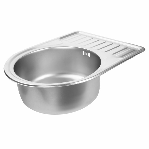 Кухонна мийка з нержавіючої сталі Platinum САТИН 5844 0,8/180 мм), R