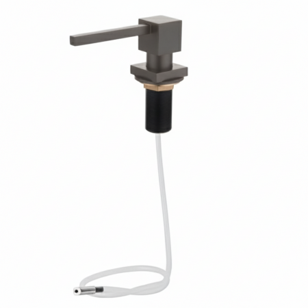 Дозатор для кухонной мойки графитовый врезной Nett DTGr-300 + трубка