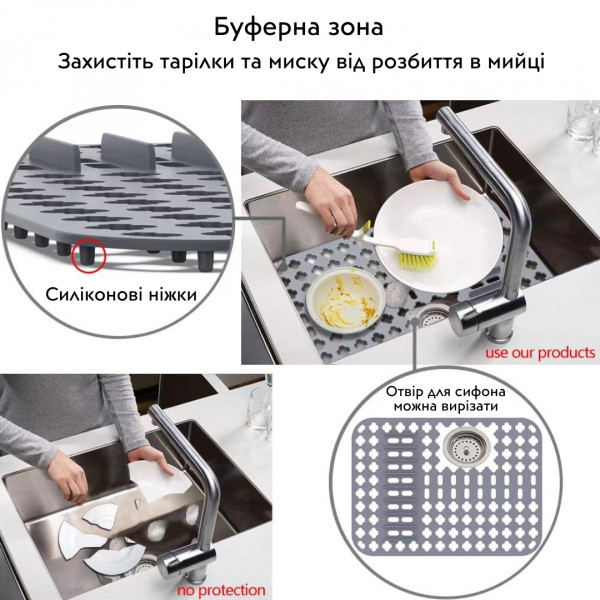Силиконовый коврик в мойку термостойкий Nett SG-6433 Силиконовый коврик в мойку термостойкий Nett SG-6433
