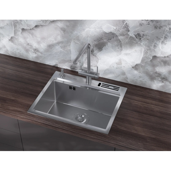 Накладная кухонная мойка из нержавейки 1.5 мм кухонная станция Nett NS-5747