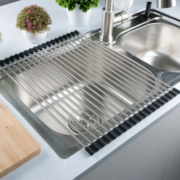 Комплект черной мойки на кухню и смеситель из нержавеющей стали NB-5742