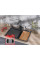 Чорна кухонна мийка з нержавійки 1.5 мм багатофункціональна Nett NB-7048