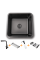 Комплект черной кухонной мойки и смесителя из нержавеющей стали NB-4643