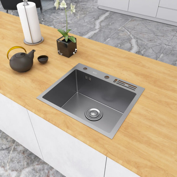 Кухонная мойка накладная 1.5 мм из нержавейки 45 см Nett NS-5245