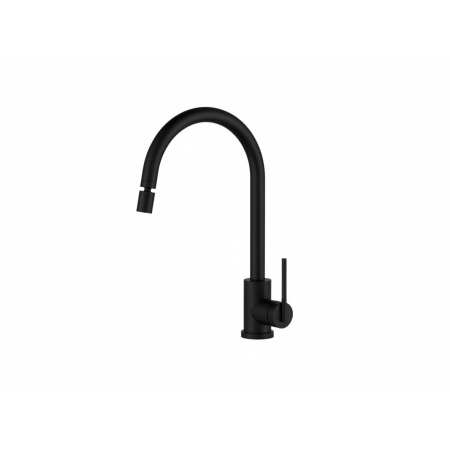 Черный смеситель с поворотной головкой Nett EB-22