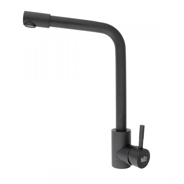 Комплект черной мойки на кухню и смеситель из нержавеющей стали NB-5742