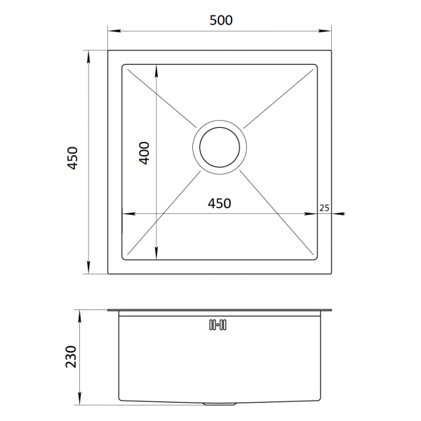 Комплект черной мойки на кухню и смеситель из нержавеющей стали NB-5045