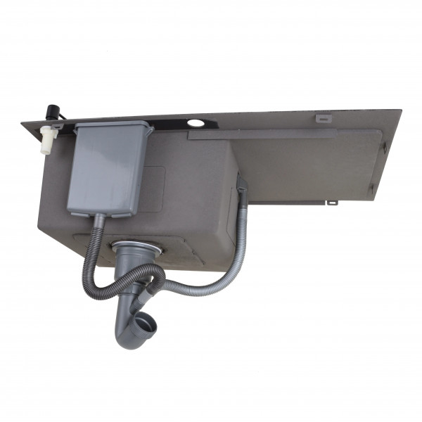 Черная раковина на кухню с левым крылом Nett NB-6045(L)