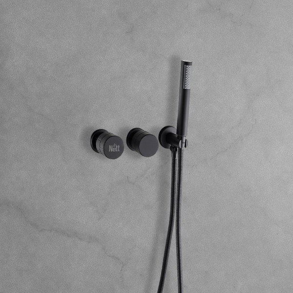 Душевая система внутреннего монтажа черная Nett TSB-77
