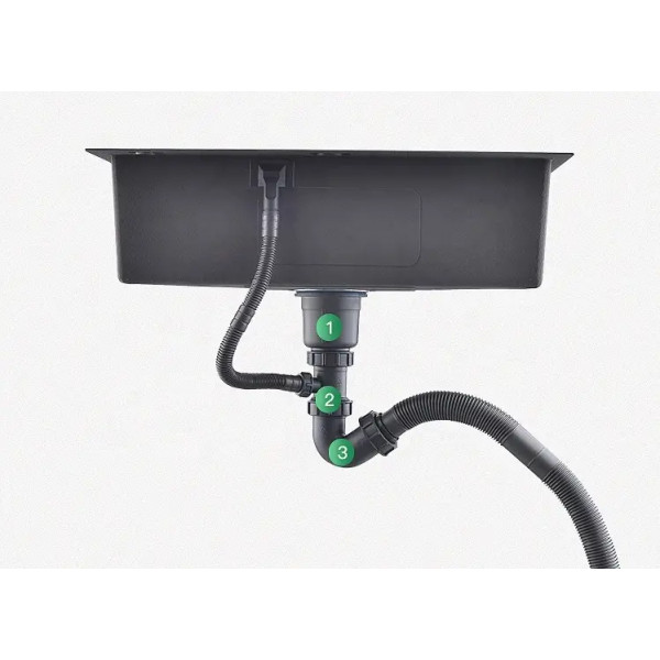 Черная мойка под столешницу 1.5 мм многофункциональная Nett NB-7042