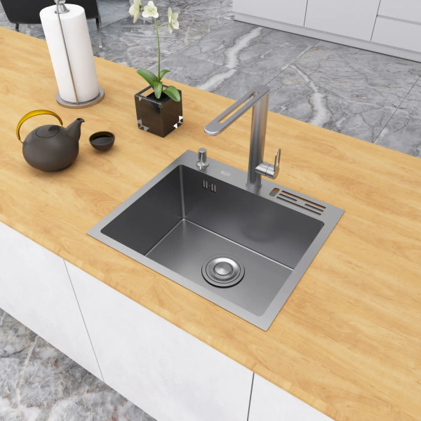 Кухонная мойка накладная 1.5 мм из нержавейки 45 см Nett NS-5245