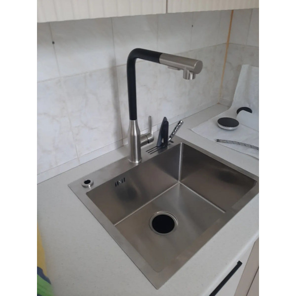 Кухонная мойка накладная 1.5 мм из нержавейки 45 см Nett NS-5245