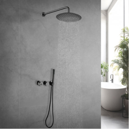 Душевая система внутреннего монтажа графитовая Nett TSGr-77