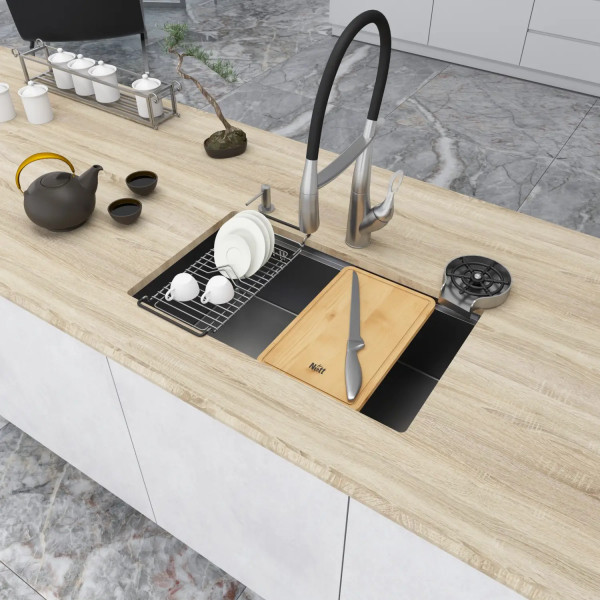 Кухонная мойка под столешницу 1.5 мм кухонная станция Nett NS-7042