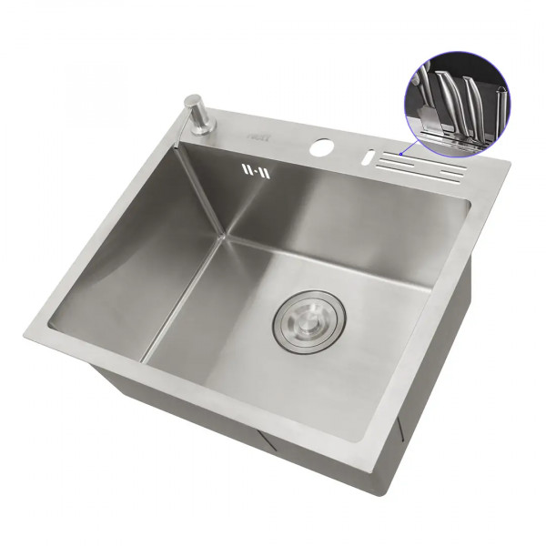 Кухонная мойка накладная 1.5 мм из нержавейки 45 см Nett NS-5245