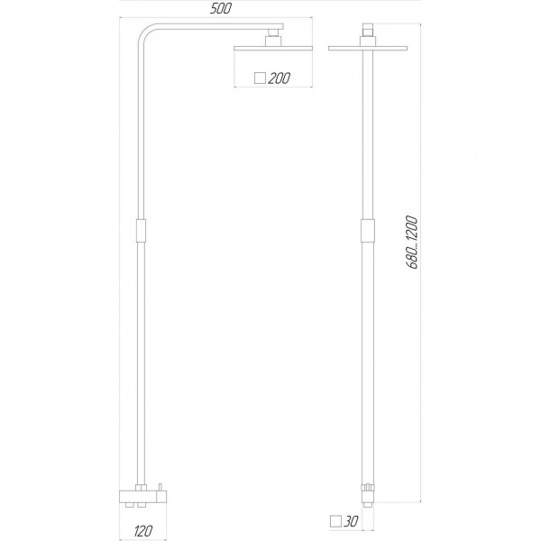 Душова колона Globus Lux MILANO GL-BAR-0707