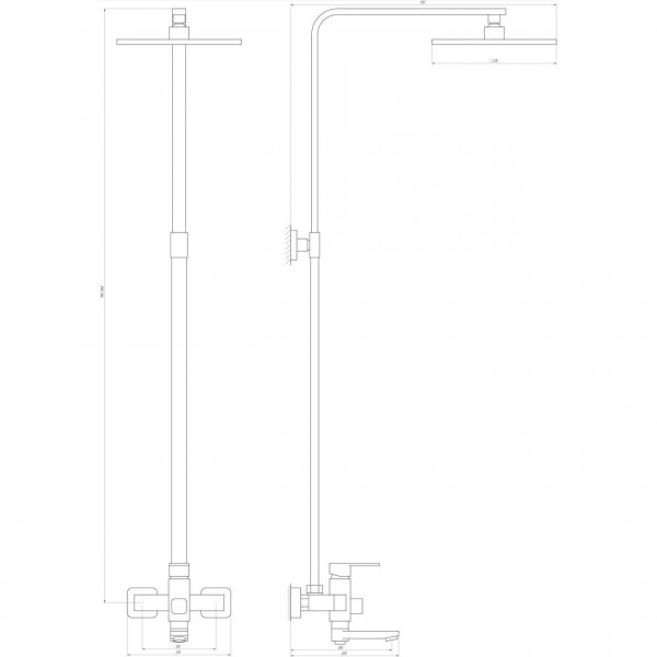 Душова система Globus Lux MILANO VAN-GLM-0026-10-BB