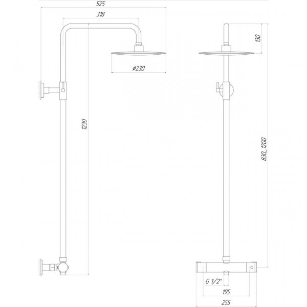 Душевая система Globus Lux DS0040S