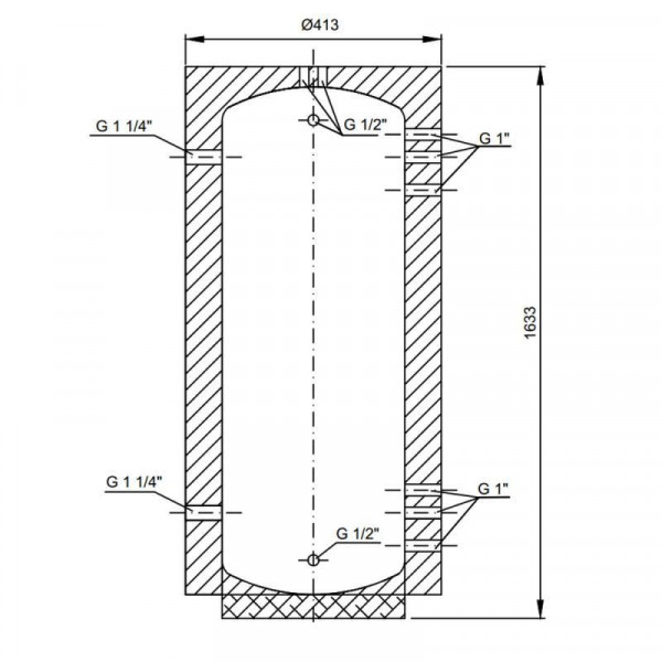 Теплоаккумулятор Thermo Alliance И Mini-00 130 с изоляцией 40 мм