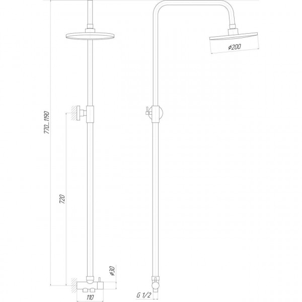 Душевая колонна Globus Lux LAZER GL-BAR-0101