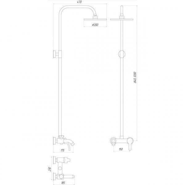 Душевая система Globus Lux Solly GLSO-0001