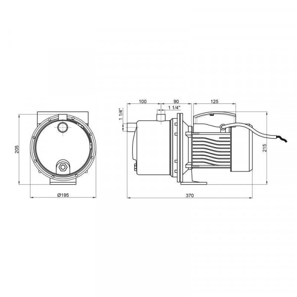 Насос самовсасывающий центробежный Thermo Alliance D-JDTm-125 0,92 кВт