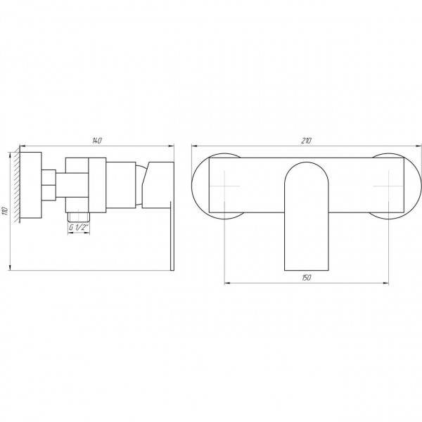 Змішувач для душу Globus Lux SHS-105-M