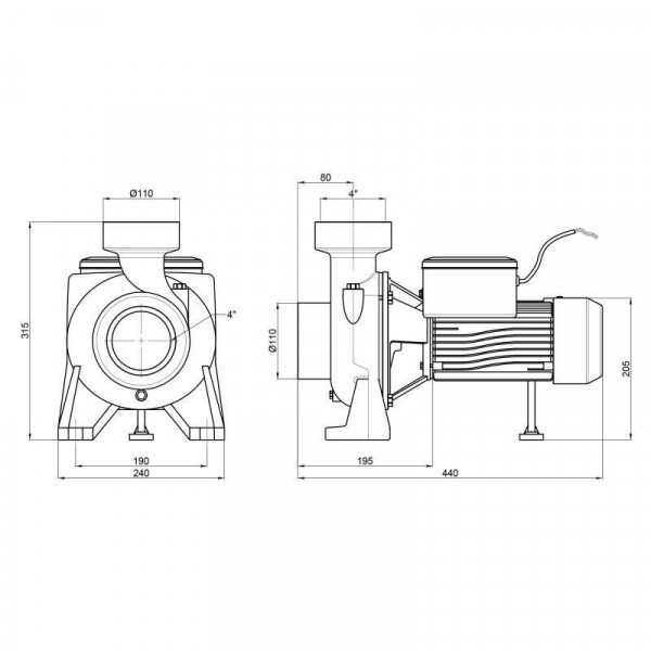 Насос поверхностный центробежный Thermo Alliance CPm300/4 2,2 кВт