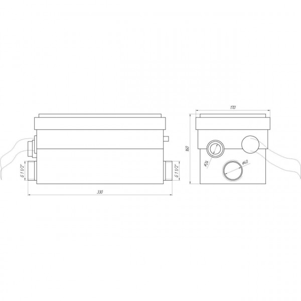 Канализационная установка VOLKS pumpe WC 250