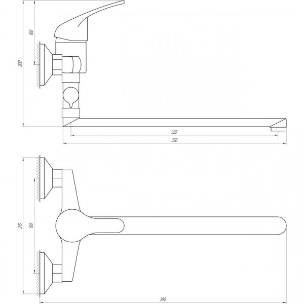Смеситель для ванны Globus Lux Solly GLSO-0108