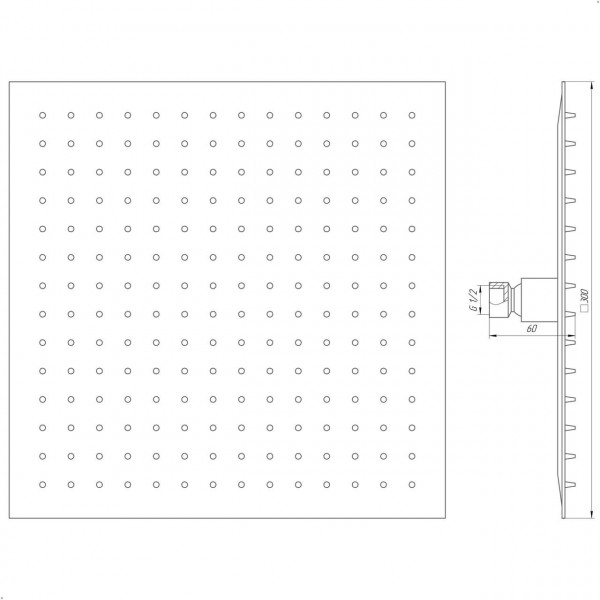Душевая лейка Globus Lux ST-0300-Q-BB