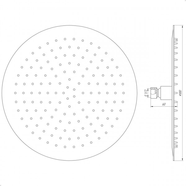 Душевая лейка Globus Lux ST-0300-R