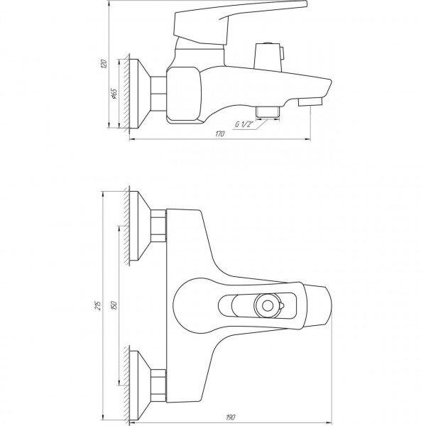 Смеситель для ванной DOMINO SIRIUS DSV-102NE