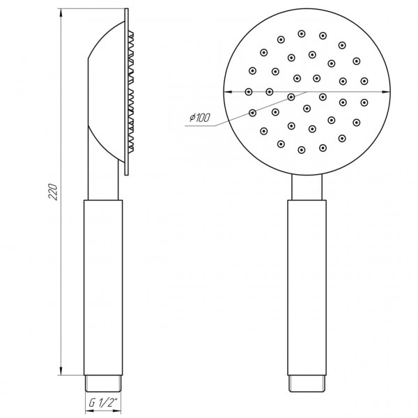 Душевая лейка Globus Lux SUS-001H