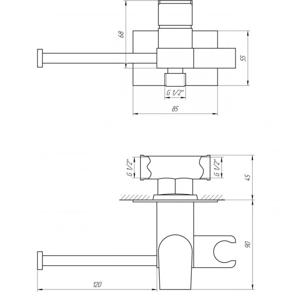 Змішувач гігієнічний Globus Lux MILANO GLN-4-106MIX