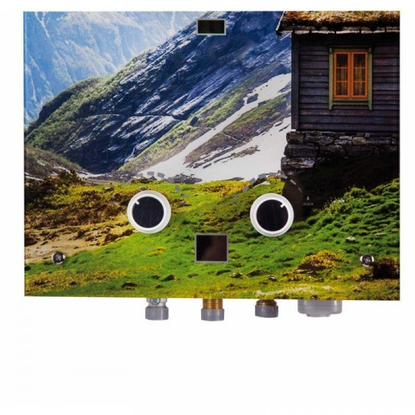 Колонка газовая дымоходная Thermo Alliance JSD20-10GC 10 л стеклянная панель с рисунком горы