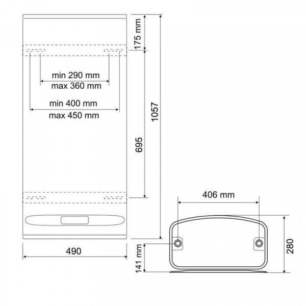 Водонагреватель Tesy BelliSlimo DRY 65 л, сухой ТЭН 2,4 кВт (GCR802724DE31ECW) 304607