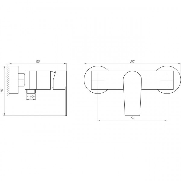 Змішувач для душу Globus Lux MAIN SHM-105-M