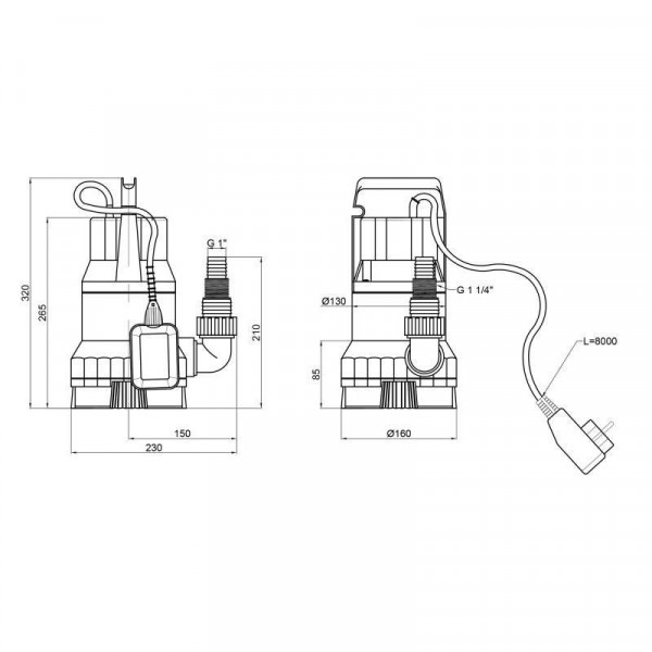 Насос дренажный Womar SPB750-3 0,75 кВт