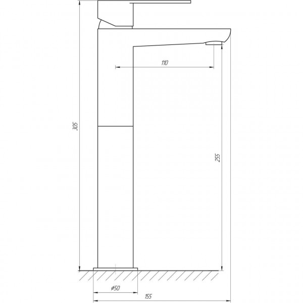 Смеситель для умывальника TOPAZ BARTS TB 07203-H36