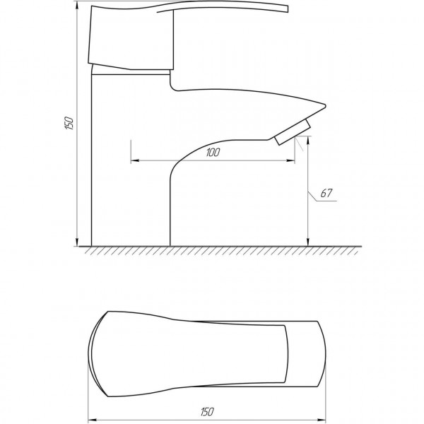 Змішувач для умивальника Globus Lux QUEENSLAND GLQU-101