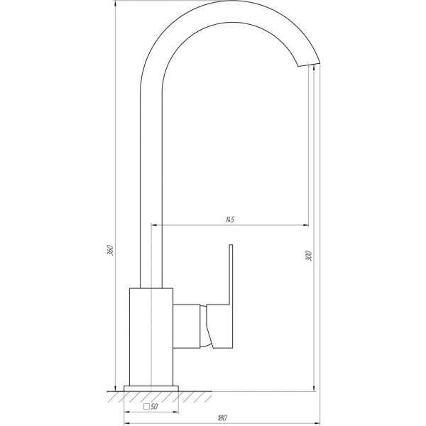 Змішувач для кухні Globus Lux Milano GLM-203SQ-FRANKE