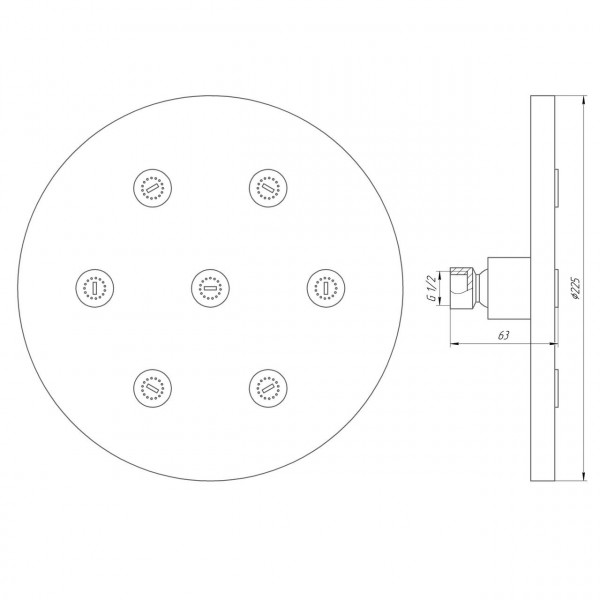 Душевая лейка Globus Lux SD08A