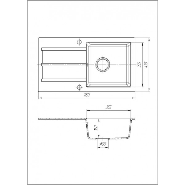 Кухонная мойка Galati Quadro Teracota (701)